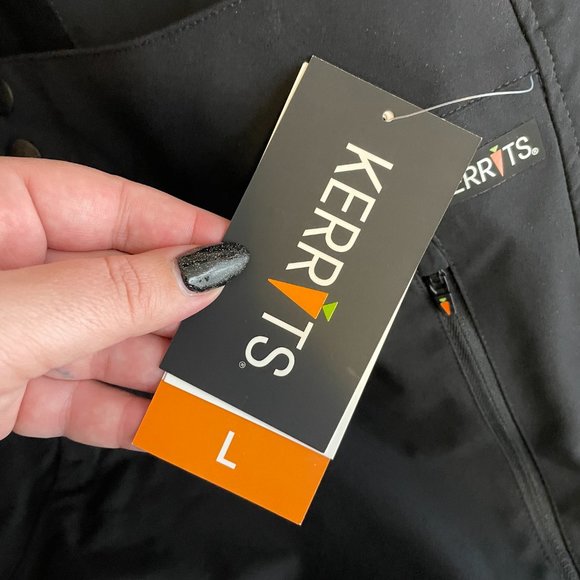 Kerrits Women L Black Cascade Waterproof Pants Pockets Full Leg Zip Equestrian - Picture 12 of 16